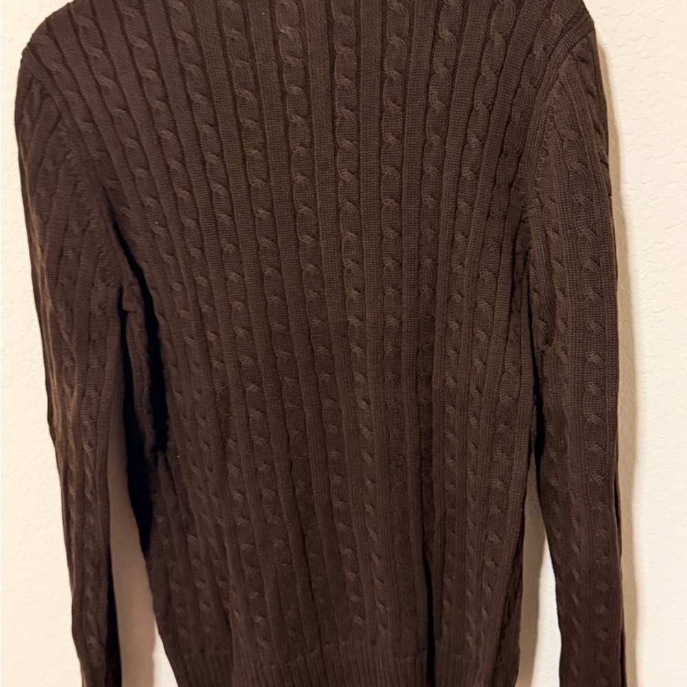Lauren Ralph Lauren women’s Cozy Brown Knit Sweater - Picture 9 of 10